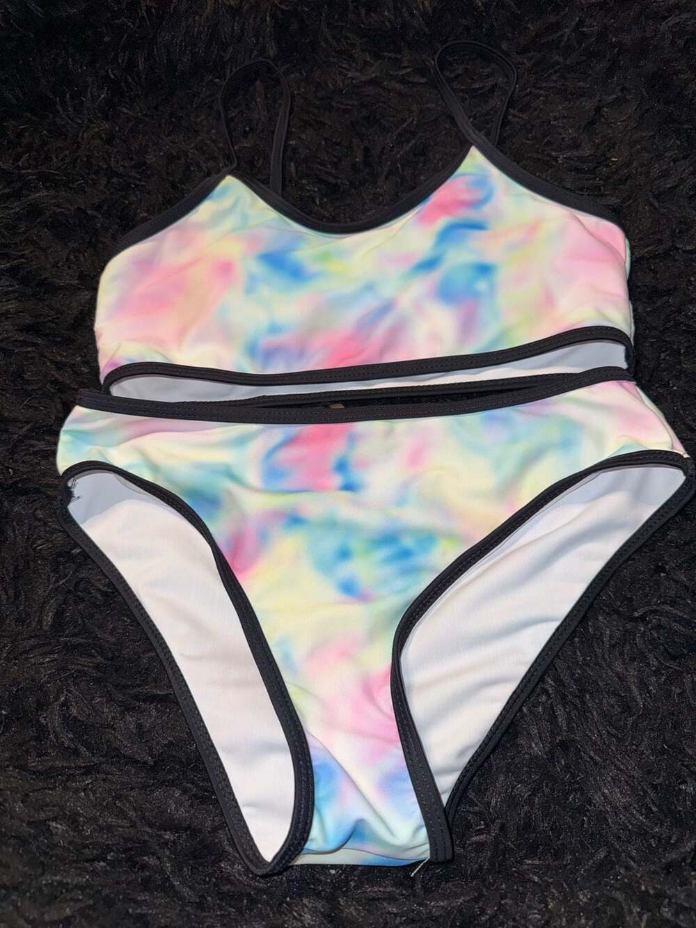 SHEIN Girls Tie Dye Bikini Set Size 150